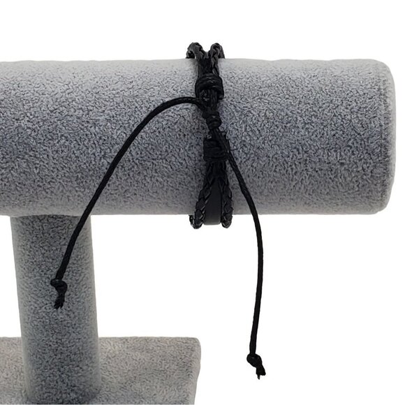 Pride Layered Rainbow Feature Black with Metal Beads Bracelet - Picture 3 of 3